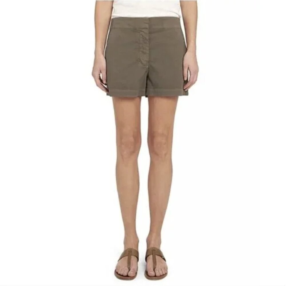 Theory Patton Mini Shorts in Ash Cotton Blend - Size 18